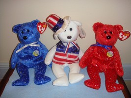 Ty Beanie Babies Sam Red Decade And Blue - £22.30 GBP