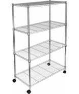 Heavy Duty 4-Shelf Shelving Unit 35.4&quot;D X 17.7&quot;W X 62.5&quot;H Chrome - $169.99