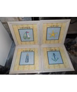 HOME INTERIORS ROMA DOWNEY NAUTICAL 4 LITTLE SHIPS......... SET OF 4 PIC... - $55.50 CAD