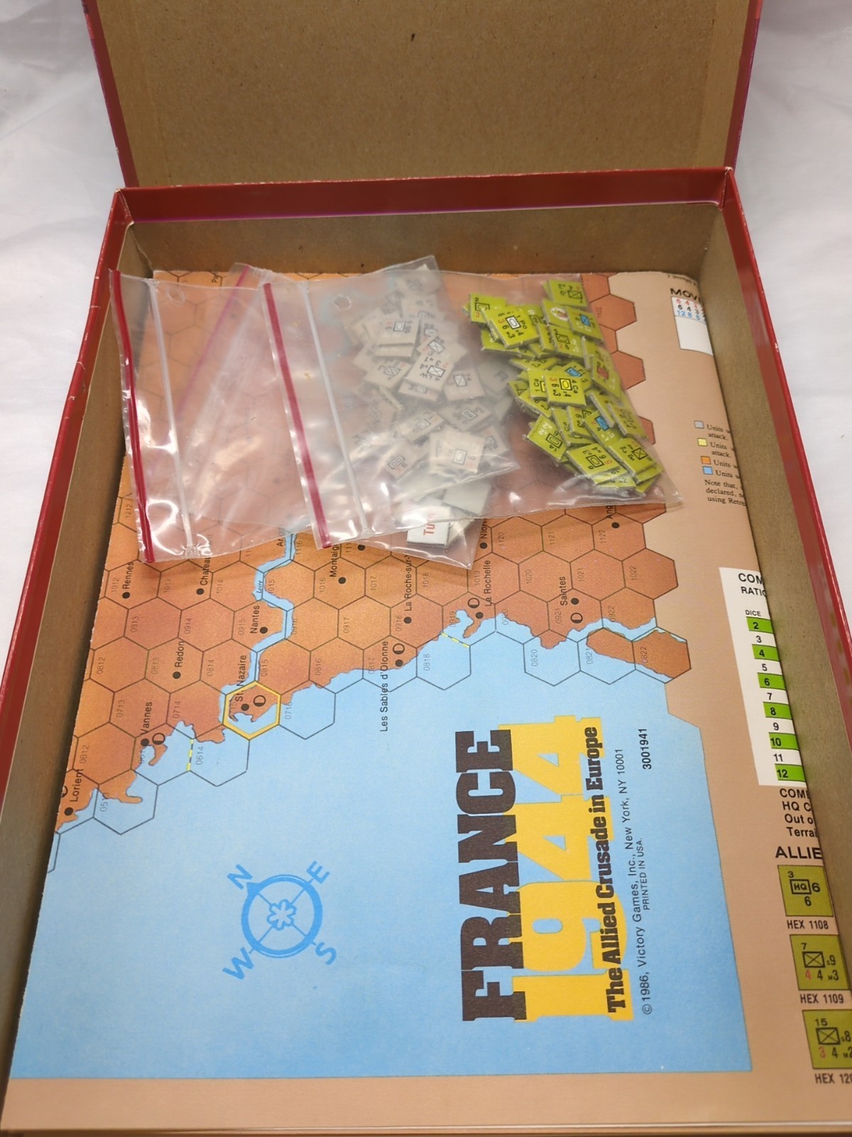 *Missing Rulebook* France 1944 The Allied Crusade In Europe Board Game Item image 5