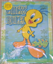 Looney Tunes Tweety Bird Figure Chicks Rule! Tin Sign - £7.67 GBP