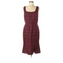 TORY BURCH Sleeveless Red Tweed Pleated Career Dress NEW NWT! Size 8 Medium - £117.16 GBP