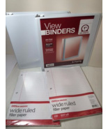 Bundle - 4 Items: 2 items of 1&quot; View Binders and 2 items of 150-sheet of... - £14.15 GBP