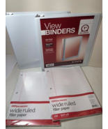 Bundle - 4 Items: 2 items of 1&quot; View Binders and 2 items of 150-sheet of... - £13.62 GBP