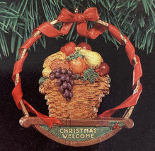 1991 Christmas Welcome Hallmark Keepsake Xmas Ornament - New - Christmas Fruit - £6.04 GBP