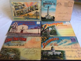 VTG 1930-1950 Lot of 6 Postcard sets Souvenir Photo Packs National Parks Travel - £41.02 GBP
