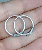 Sterling silver hoop earrings, hoop earrings, sterling silver, simple hoop E739 - $16.99