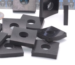 1 1/4&quot; Square x 1/4&quot; Thick Rubber Pads  Square Rubber Gaskets   Rubber S... - $10.35+