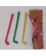 Vintage  1960s Mattel Barbie Ken Golf Bag &amp; Clubs - $9.98