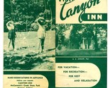 Canyon Inn Brochure McCormick Creek State Park Indiana 1950s - £17.09 GBP