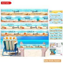 4 Pack Large Elastic Beach Towel Bands for Chairs Summer Pool Hawaiian A... - $17.77