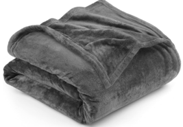 Utopia Bedding Fleece Blanket Queen Size Grey 300GSM Luxury Bed Blanket Anti-Sta - £25.44 GBP