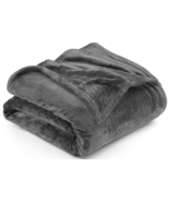 Utopia Bedding Fleece Blanket Queen Size Grey 300GSM Luxury Bed Blanket ... - £25.09 GBP