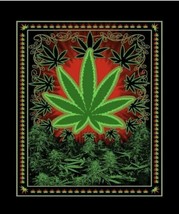 Chicko Marijuana Leaf Cannabis Weed Plush Blanket Very Softy And Warm Queen - £47.47 GBP