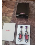 Avon Mark Baroque The Mold Red Pierced Earrings in Original Box - $23.60 CAD