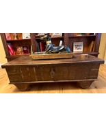 Large Antique India Dowry Trunk Chest Iron Strapped Hinged, 55.5&quot;W x 28&quot;... - $21,844.99 MXN