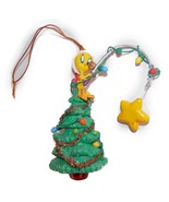 Vtg 1999 Trevco Looney Toons Holiday Ornament Tweety w/ Christmas Tree S... - $146.81 MXN