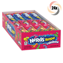 Full Box 24x Packs Nerds Rainbow Flavor Chewy &amp; Crunchy Gummy Rope Candy | .92oz - £27.81 GBP