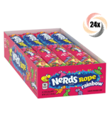 Full Box 24x Packs Nerds Rainbow Flavor Chewy &amp; Crunchy Gummy Rope Candy... - £34.96 GBP