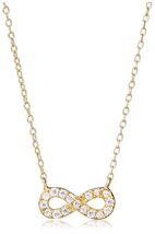 Dolce Vetra Oro P Plata Ley Circonita Cúbica Cristal Pavé Eternidad Collar - $177.61 MXN