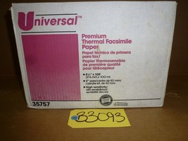 Universal Premium Thermal Facsimile Paper 8 1/2X28&#39; 2&quot; Core High Sensiti... - £48.19 GBP