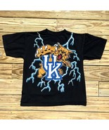 Vtg 1990&#39;s Kentucky UK Wildcats Lightning T Shirt Double Sided Adult Siz... - £212.11 GBP