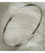 Small .925 Sterling Silver Braided Bangle Bracelet - £19.75 GBP