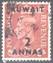 ZAYIX - Kuwait 96 used 1a on 2p Surcharge on Great Britain overprint 103022S51 - £1.19 GBP