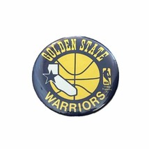 Vintage 70s Golden State Warriors Button Pin NBA 3.5&quot; Wide Made in USA - £9.59 GBP