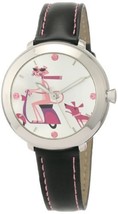 Pink Panther Women&#39;s PP01 40th Anniversary by Shag Black Genuine Leather Stra... - £52.96 GBP