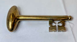 Vtg Brass Skeleton Key Decorative Pass Key Heavy 1.5 Lb Paperweight Decor - £31.61 GBP