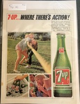 Vintage 1965 Print Ad 7-Up Soda Tug Of War &quot; Where&#39;s There&#39;s Action&quot; Poster Art - £6.69 GBP
