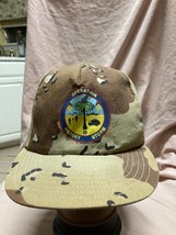 Vintage Operation Desert Storm Camo Snapback Hat 1991 - £13.48 GBP