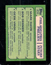 1982 Topps #231 Mark DAVIS/BOB DERNIER/OZZIE Virgil Nmmt (Rc) Phillies *X108498 - $3.43