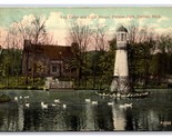 Log Cabin and Lighthouse Palmer Park Detroit Michigan MI UNP DB Postcard... - $4.90