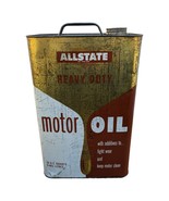 Vintage All State Heavy Duty Motor Oil Can 10 US Quart Metal Gas Garage ... - €33,93 EUR