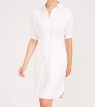J.Mclaughlin Emelia Shirt Dress- Small- White - Lined - Gorgeous-cinched... - $48.09