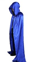 Unisex Hooded Cloak Role halloween Cape Play Costume Full Length Blue 170cm - £19.77 GBP