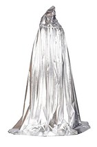 Hooded Cloak Role Cape Play Costume Shining Silver 170cm - £20.39 GBP