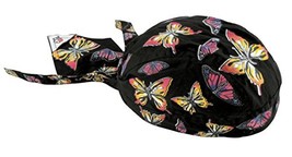 Pink Ribbon Butterfly Flydanna Headwraps Womens Skull Cap Doo Rag Fun Cotton (Co - $9.99