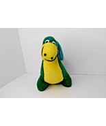 Vintage Acme Green &amp; Yellow Dinosaur Plush 12&quot; Stuffed Animal Made in Korea - $282.06 MXN