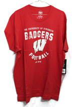 Soft XL Red Sport T Shirt W Badgers Football New with Tags - £19.57 GBP