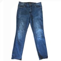 KUT Women Blue Denim Distressed Straight Leg Jeans Size 12 Zip Button Cl... - $31.67