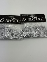 2 Packs Silver Stringfetti  Crafts Party Decoration Tabletop Cards 0.5oz - £2.36 GBP