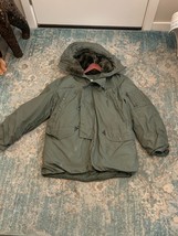 Vintage US Military Extreme Cold Weather N-3B Parka Jacket Medium Greenb... - £92.95 GBP