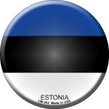 Estonia  Novelty Metal Mini Circle Magnet CM-263 - £10.34 GBP