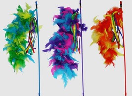 Multipet Cat Teaser Danglers with Feathers (Assorted) 20 inch - £6.27 GBP