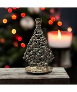 Pewter Christmas Tree Candle Stick Holder Christmas Toys Silver Vintage ... - $22.28