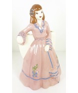 Weil Ware California Pottery Tall 10&quot; Lady Girl Vase Planter Pink Dress ... - $32.66