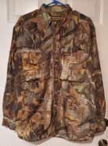 Remington Shirt Men Sz M Advantage Timber Camo Vented Lightweight LS Roll Tab - $20.37